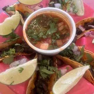 3 Pieces Vegan Birria Tacos Combo