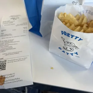 Fries burger and coke