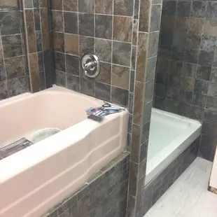 Spacious bathing area