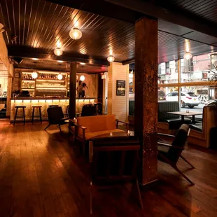 the interior of a restaurant