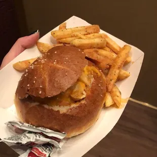 Buffalo chicken pretzel