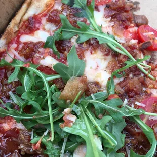 Bacon Jam.. That's another piece of art.. Love the jam, bacon and little bit of spice.. Best pizza place in town