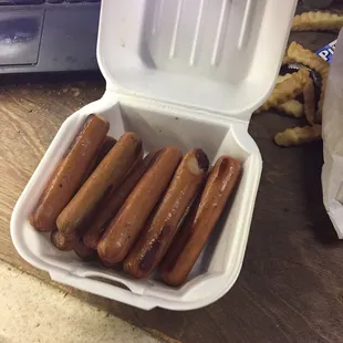 Hot dogs instead of a Big Sam. Hilarious. And I don't even eat hot dogs.