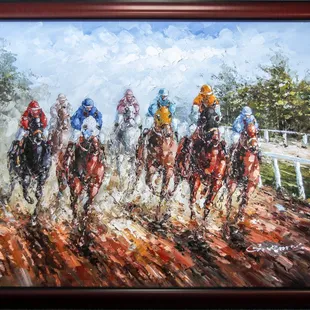 Horse Racing Oil Paintings At The Starving Artist Outlet