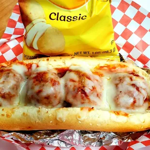 Best Meatball Sub in KC Friday special $7.99 w chip and drink!!