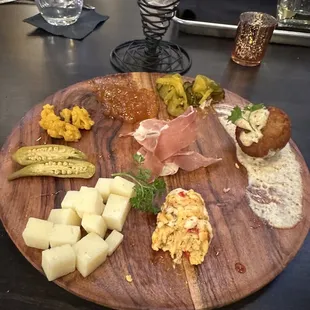 Meat cheese boudin tray