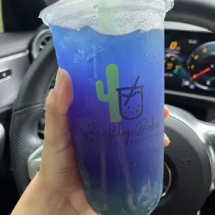Bluebonnet lemonade w/ kiwi boba
