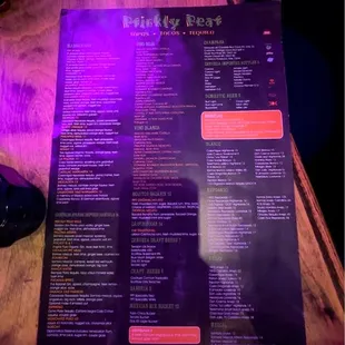 An extensive drink menu - A tequila lover&apos;s dream!