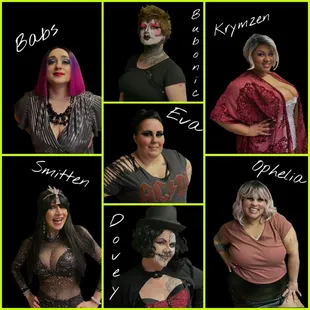 Twisted Sisters--femme drag fatales! Pride bar's eclectic femme drag group.