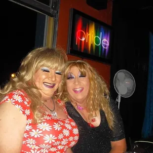 Tonya &amp; Valery from Indy Joined the Louisville Crossdresser Group for a night out get-together at Pride Bar..  Great Place!