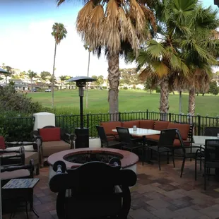 Outside patio with nice views of the surrounding homes and golf course.