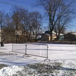 basketball court behind the family center