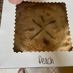 Boxed Peach Pie
