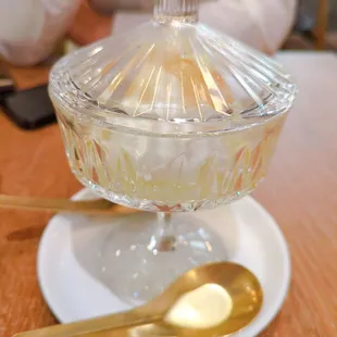 Smoked young coconut ice cream