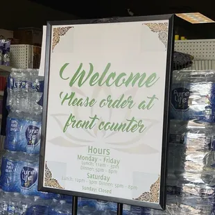 Coming through the door, turn left to see the front counter to view menu and order your food &amp; drinks.