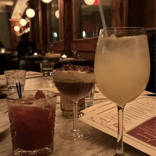 Tiramisu Martini, Limoncello Spritz, Margarita