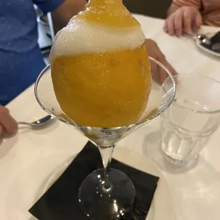 Lemon sorbet dessert.  Refreshing.