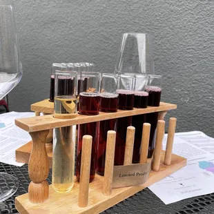 Limited Production Wine (front): $35 tasting  Regular Production Wine (back): $28 tasting
