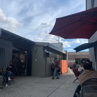outside