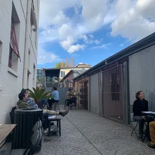 outside
