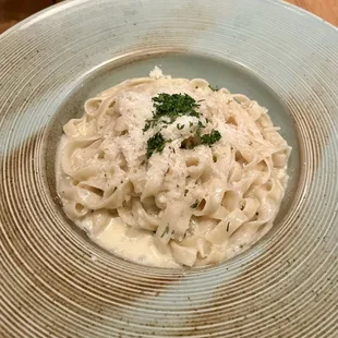 A favorite Fettuccine Alfredo . .