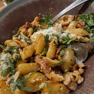 Orecchiette with chicken and charizo