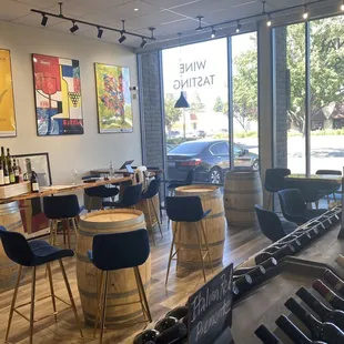 Wine bar area. They serve a few whites, rosés and reds (and always something bubbly!) by the glass, some for crazy deals.