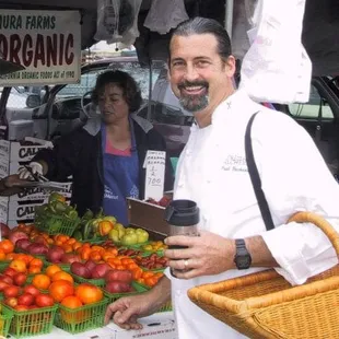 We shop at the local Farmers Markets. We like to know where our food comes from