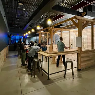 a group of people playing a game