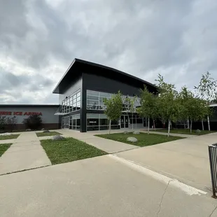 Entrance just to the right of the ice rink