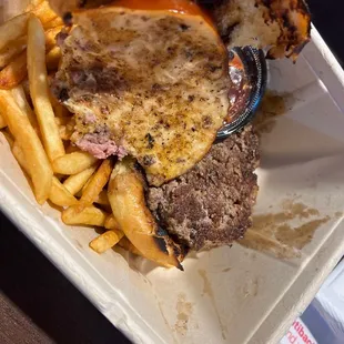 Truffle burger with NOT MELTED cheese