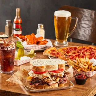 a sub sandwich and fries