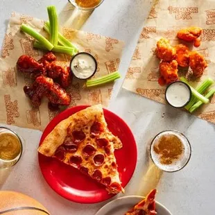 pizza and wings