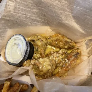 Garlic Parmesan wings