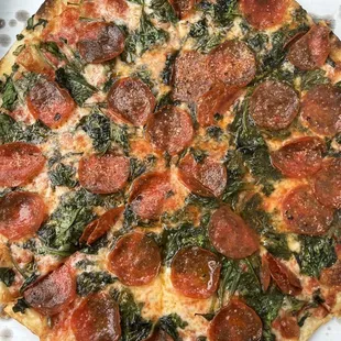 Spinach and Pepperoni