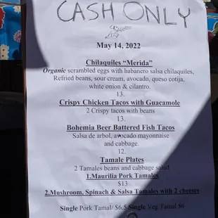 Menu 5/14/22