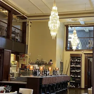 the interior of a restaurant