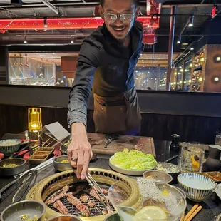 Lupe&apos; preparing our meals.