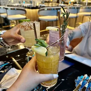 The Virgo, The sagittarius, and Cadillac margarita on the rock