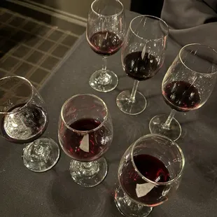 3 different red wine samples