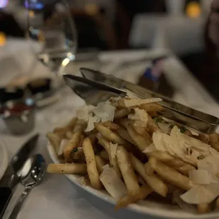 Garlic Parmesan Fries big enough to feed four adults! Don't leave without eating these!