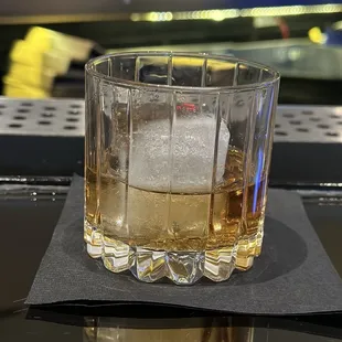 Buffalo trace with $5 block of ice