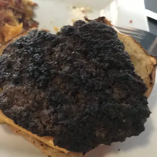 Lunch cheeseburger patty