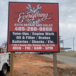 We have multiple options for all your sign needs , from beginning to end , sign time lapse.