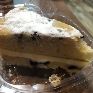 Lemon Blueberry Mascarpone Cake after I'd taken a bite