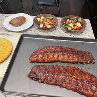 1 week of prime beef shipping. Smoked up a beer can chicken and did some baby backs on the smoker as well. This is my new place for meat!