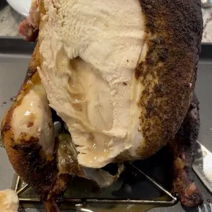 Smoked beer can chicken