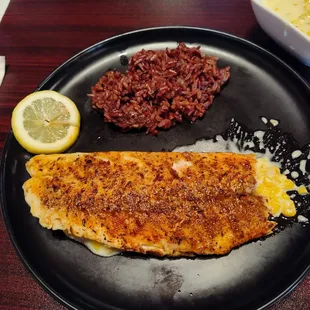 Texas red fish and rice - perfect