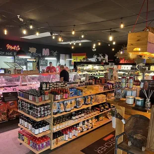 the interior of a butcher shop