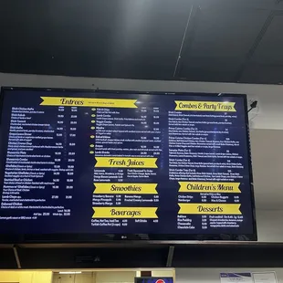 Menu at registers (but they offer table service too!)